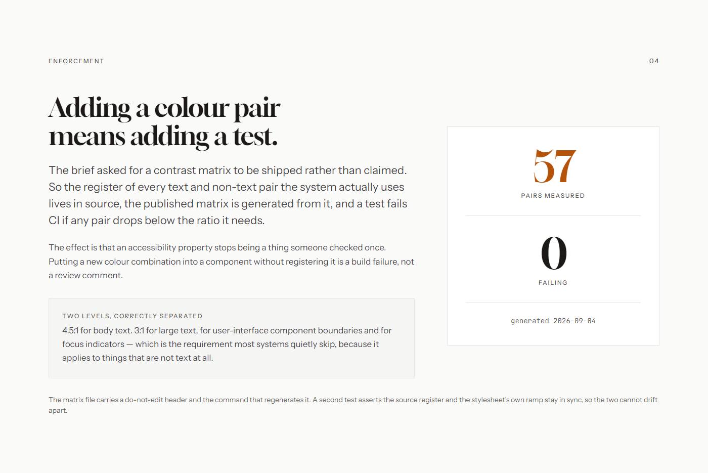 The contrast matrix is a test, not a document
