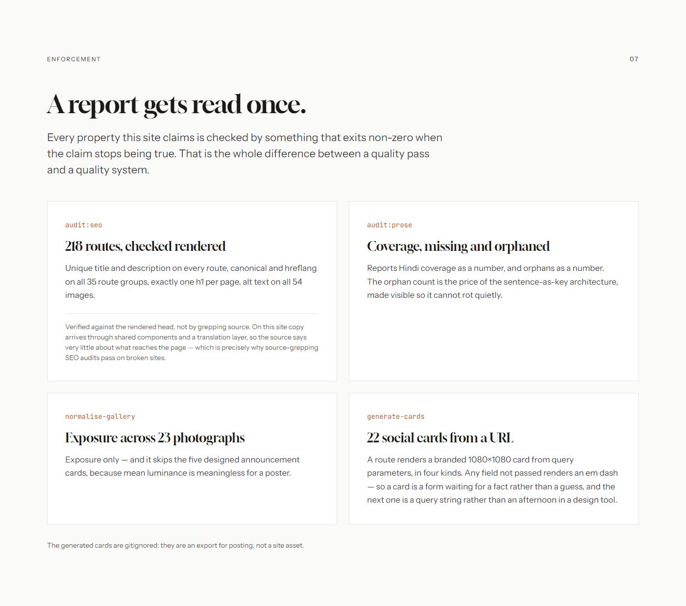 Four scripts that fail rather than report