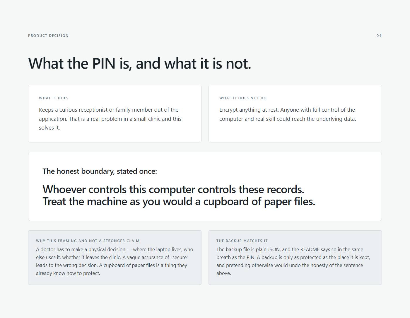 A latch, not encryption